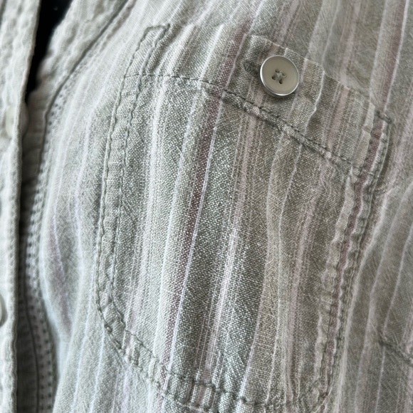 Cappagallo Women's Sz M Button Down Linen/Cotton Blend Blouse - Picture 4 of 5
